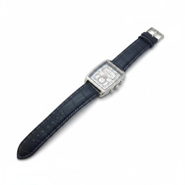 Daniel Hetcher Analog Quartz Atlas For Men Leather Wristwatch