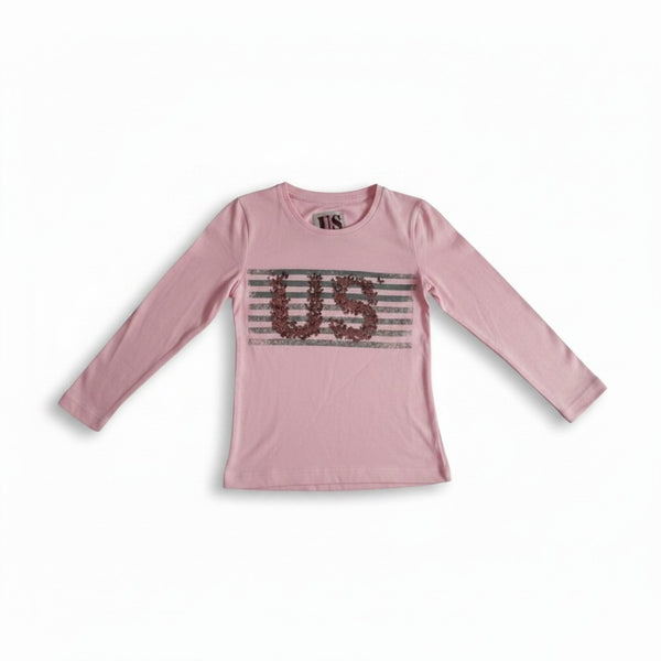 US Girls Pink Long Sleeved T-Shirt