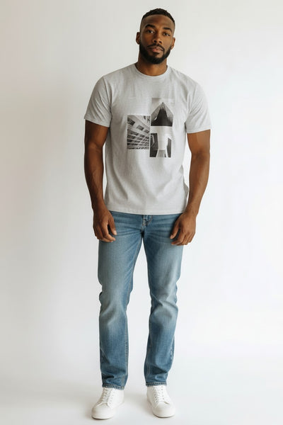 Primark Cares Marl Grey Sao Paolo Mens T-Shirt