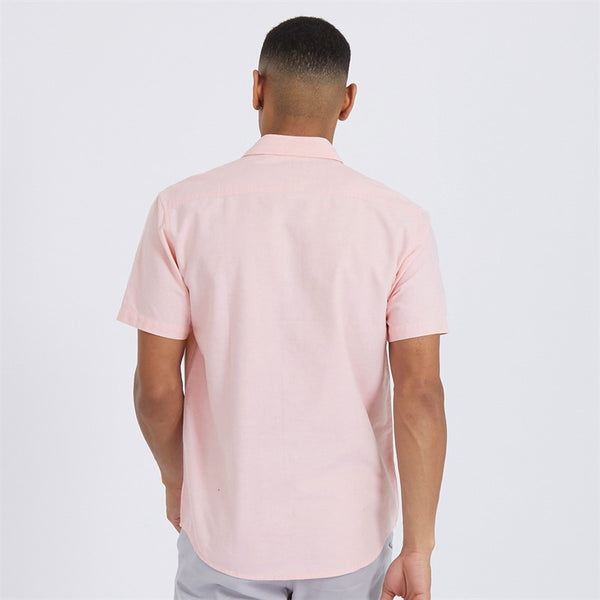 Brave Soul Light Pink Cotton Oxford Mens Shirt