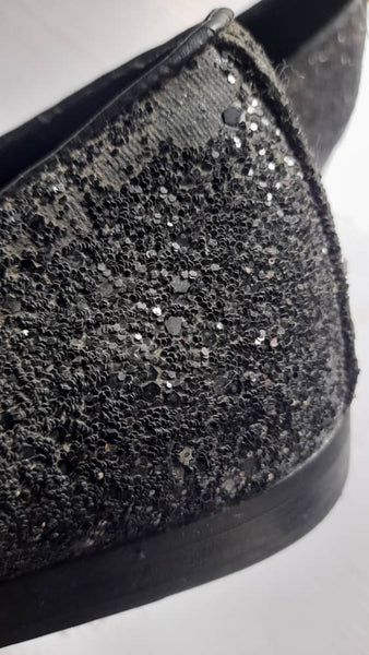 Next Black Glitter Party Mens Loafers