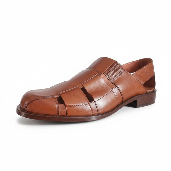 Barker Jazz Fisherman Brown Real Leather Mens Shoes