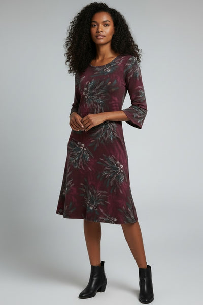 Next Womens Berry Floral Midi Dress