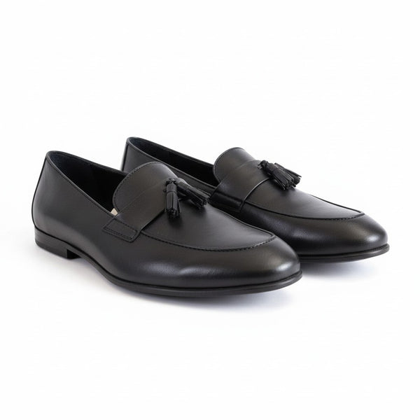 Topman Black Tassel Mens Loafers