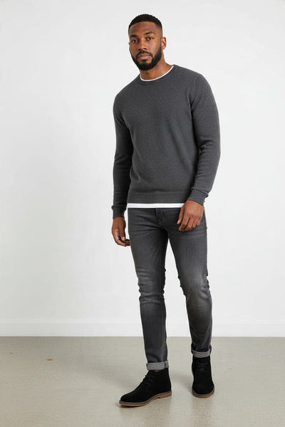 BoohooMAN Black Gum Sole Faux Suede Desert Mens Boots