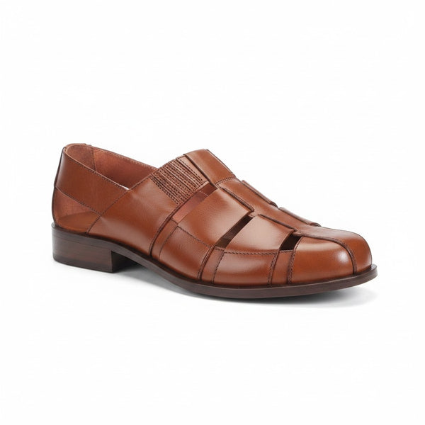Barker Jazz Fisherman Brown Real Leather Mens Shoes