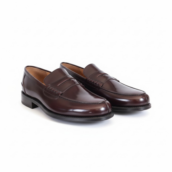 Barker George Webb Burgundy Real Leather Mens Penny Loafers