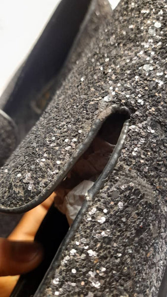 Next Black Glitter Party Mens Loafers