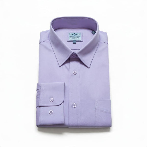 Samuel Windsor Lilac Cotton Soft Twill Mens Shirt