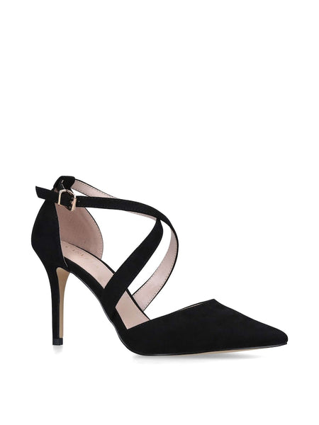 Kurt Geiger Carvela Black Suedette Womens Sandals
