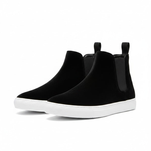 Jasper Conran Black Suede High Top Mens Trainers