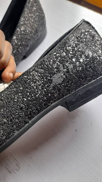 Next Black Glitter Party Mens Loafers