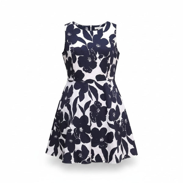 Blue Floral Summer Womens Dress