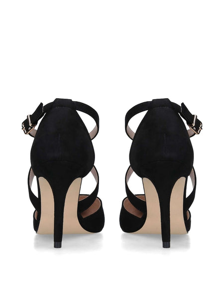 Kurt Geiger Carvela Black Suedette Womens Sandals
