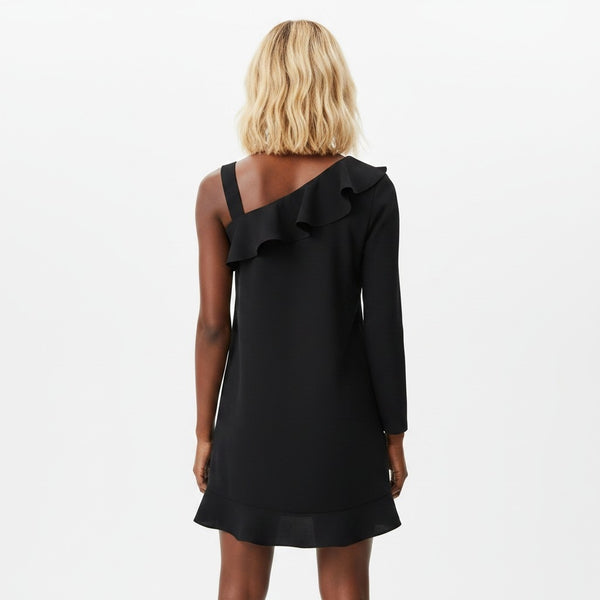 Mango Ladies Asymmetric Neckline One Shoulder Tunic Frill Shift Dress