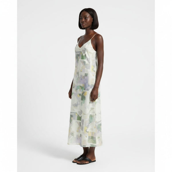 Next Yellow & Green Pattern Long Maxi Womens Dress