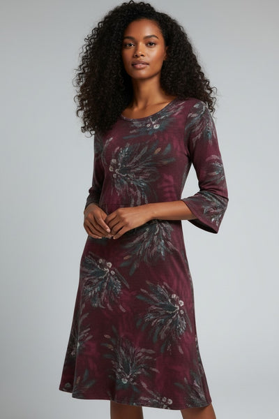 Next Womens Berry Floral Midi Dress