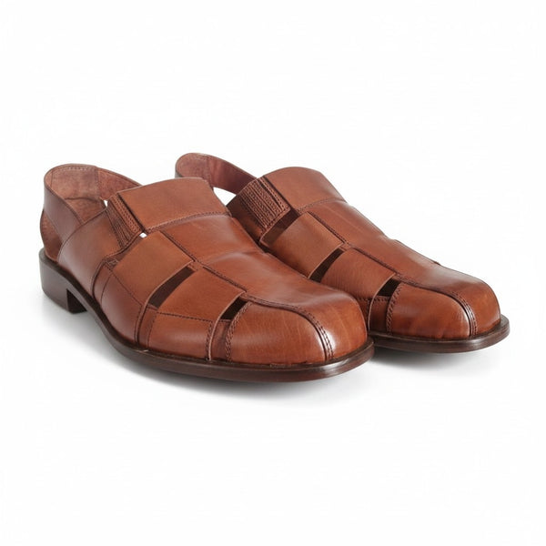 Barker Jazz Fisherman Brown Real Leather Mens Shoes
