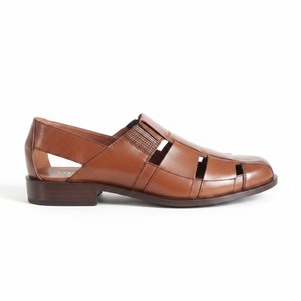 Barker Jazz Fisherman Brown Real Leather Mens Shoes