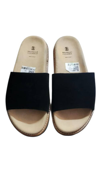 Brunello Cucinelli Black Mens Palm Sandals