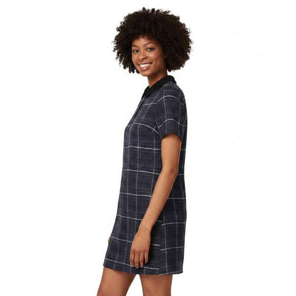George Womens Woven Check Peter Pan Collar Dress