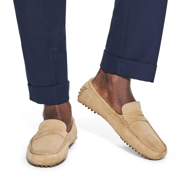 Kurt Geiger Rocky Beige Suede Mens Loafers