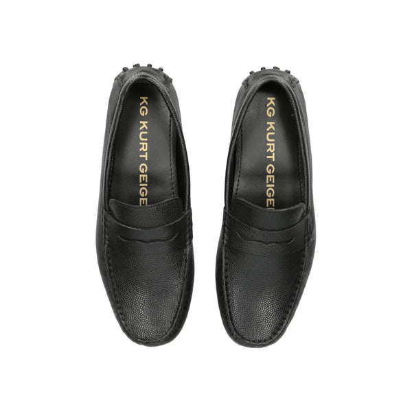 Kurt Geiger Rocky Black Leather Mens Loafers
