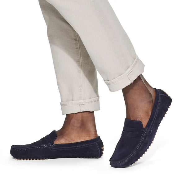 Kurt Geiger Rocky Navy Suede Mens Loafers