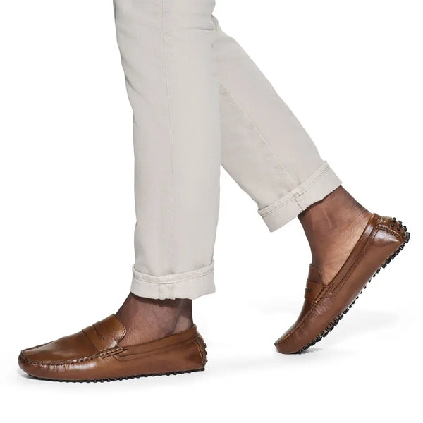 Kurt Geiger Rocky Tan Leather Mens Loafers