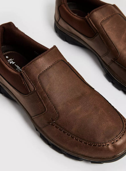 Tu Brown Mens Sole Comfort Loafers