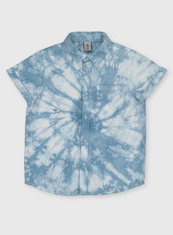 Tu Blue Tie Dye Younger Boys Shirt