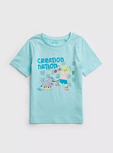 Creation Nation Blue Younger Girls T-Shirt