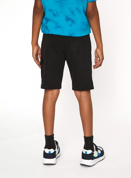 Tu Black & Lime Green Zip Younger Boys Shorts