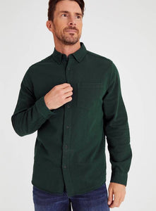 Tu Dark Green Regular Fit Textured Dobby Mens Shirt