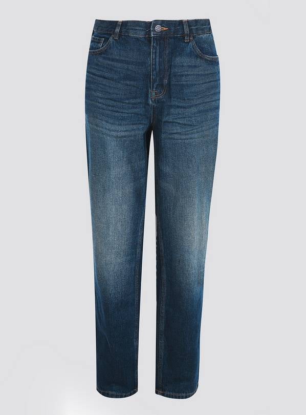 Union Works Dark Blue Denim Straight Leg Mens Jeans
