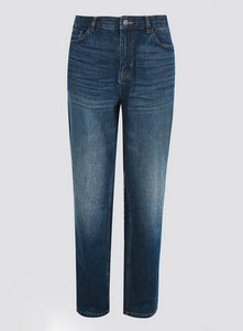 Union Works Dark Blue Denim Straight Leg Mens Jeans