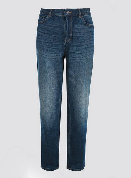 Union Works Dark Blue Denim Straight Leg Mens Jeans