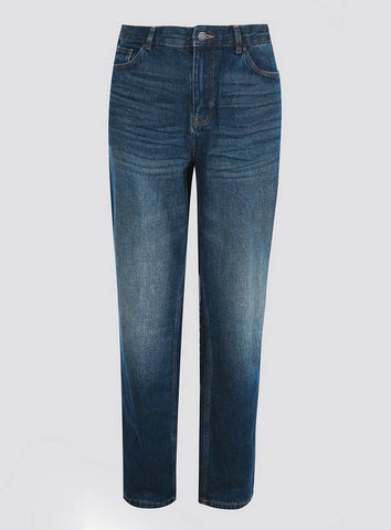 Union Works Dark Blue Denim Straight Leg Mens Jeans
