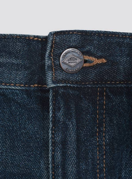 Union Works Dark Blue Denim Straight Leg Mens Jeans