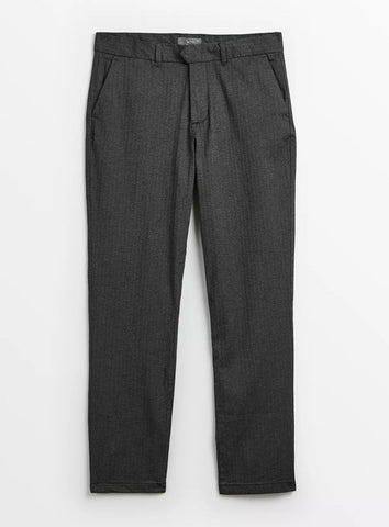 Tu Premium Grey Heringbone Mens Chinos Trousers