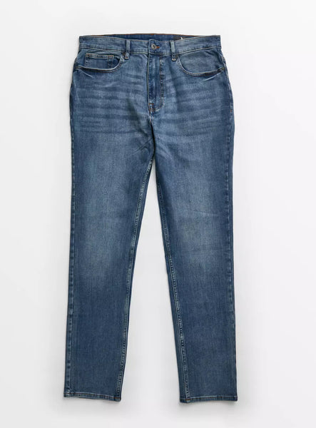 Tu Smokey Blue Denim Flexi Stretch Skinny Fit Mens Jeans