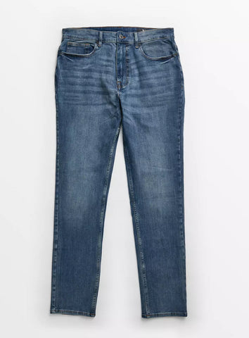 Tu Smokey Blue Denim Flexi Stretch Skinny Fit Mens Jeans