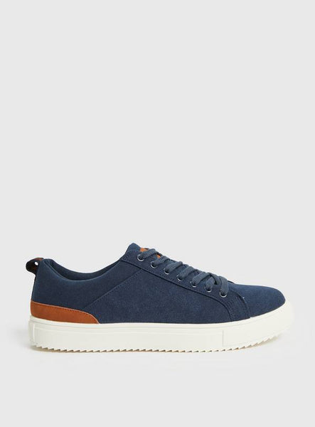 Tu Navy Cupsole Lace Up Trainers