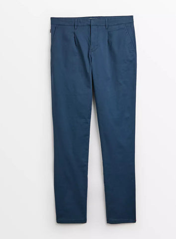 Tu Teal Pleat Front Straight Leg Chino Mens Trousers