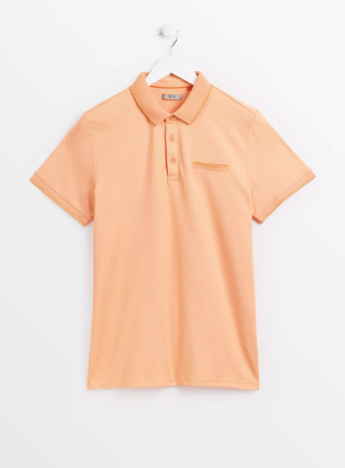 Tu Orange Two Tone Mens Polo Shirt