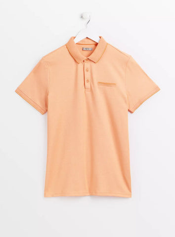 Tu Orange Two Tone Mens Polo Shirt