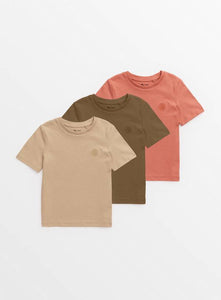 Tu 3 Pack Neutral Sun Icon Younger Boys T-Shirts