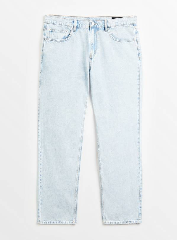 Tu Light Blue Denim Authentic Straight Leg Mens Jeans