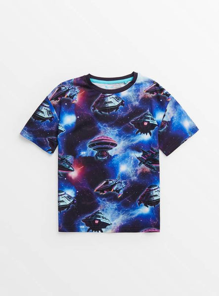 Tu AI Space Print Older Boys T-Shirt