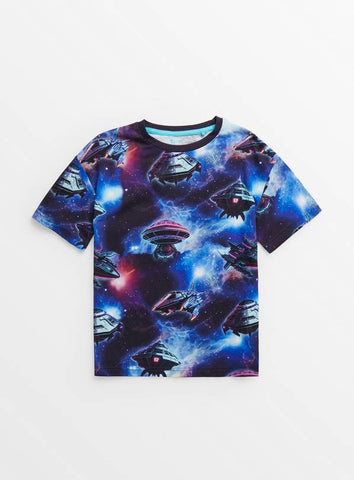 Tu AI Space Print Older Boys T-Shirt